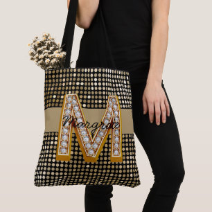 Metallischer Schwarzer Glitzer Personalisiert mode Tasche