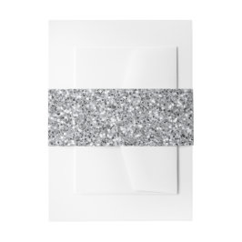 Metallischer Silber-Glitzer Einladungsbanderole
