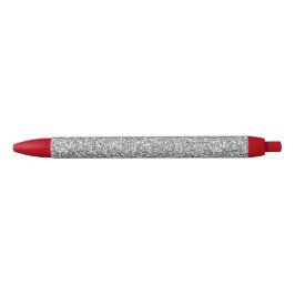Metallischer Silber-Glitzer Kugelschreiber