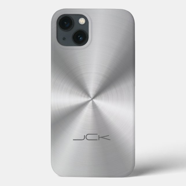 Metallischer Silber-Gray-Stahlschau Case-Mate iPhone Hülle (Rückseite)