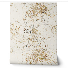Metallischer Stil Ast Mitte Jahrhundert Goldglitte Tapete