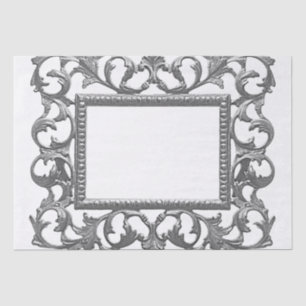 Metallischer Verzierter Acanthus-Leaf-Vintager Rah Seidenpapier