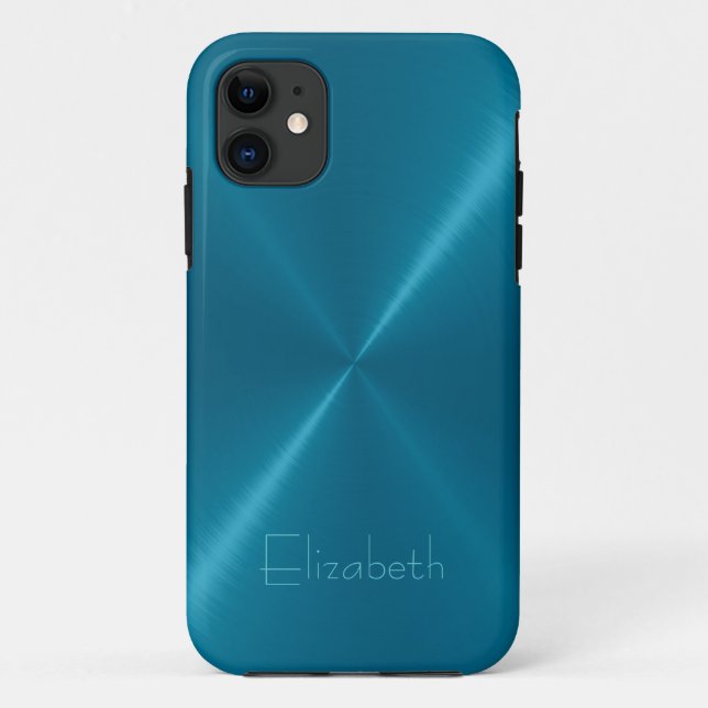 Metallisches Algenschaum aus Edelstahl Case-Mate iPhone Hülle (Rückseite)