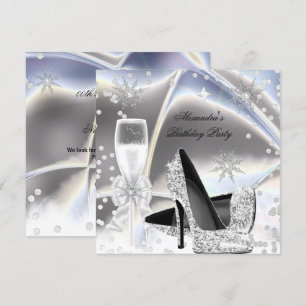 Metallisches Aussehen Silver Champagne High Heels  Einladung