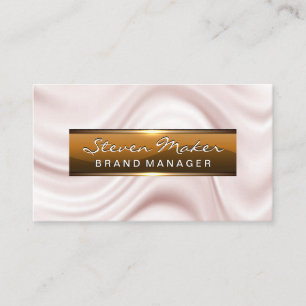 Metallisches Banner   Eleganter Seidendrapery Visitenkarte