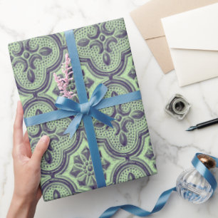 Metallisches Barockmuster-Geschenkpapier Geschenkpapier