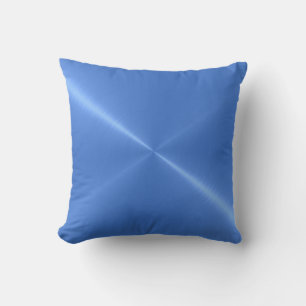 Metallisches blaues Edelstahlaussehen Kissen