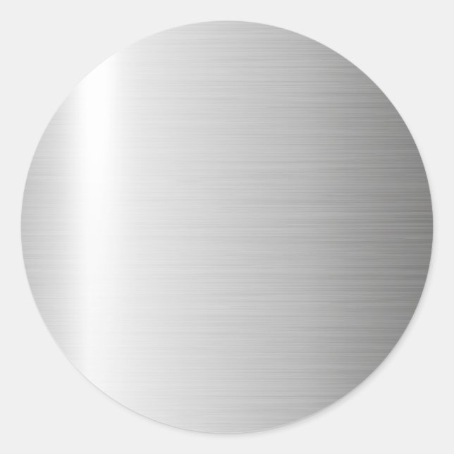 Metallisches Edelstahlmetall Runder Aufkleber (Vorderseite)