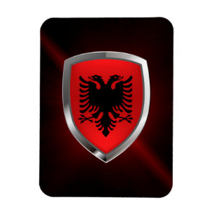 Metallisches Emblem Albaniens Magnet