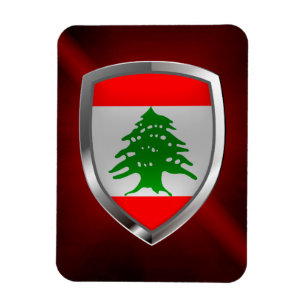 Metallisches Emblem des Libanons Magnet