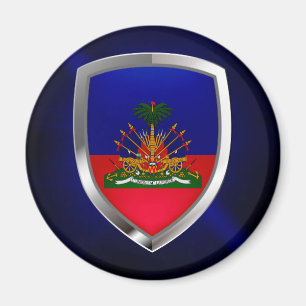 Metallisches Emblem Haitis Magnet