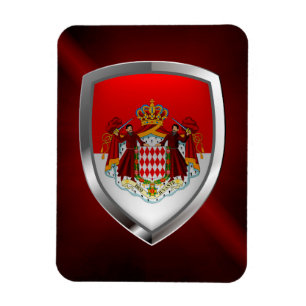 Metallisches Emblem Monacos Magnet
