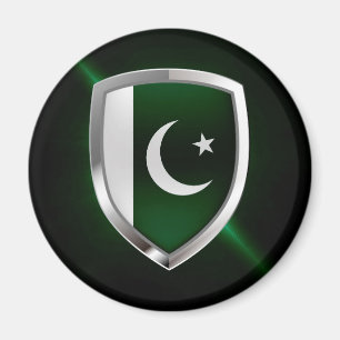 Metallisches Emblem Pakistans Magnet
