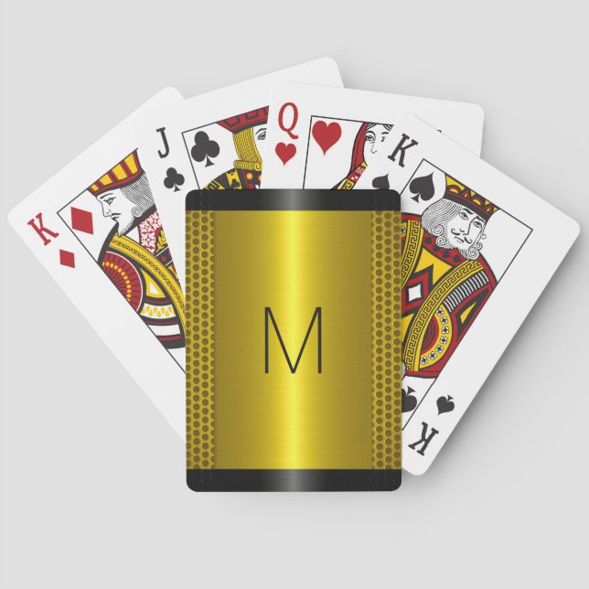 Metallisches Gold-Edelstahlaussehen Spielkarten (Rückseite)