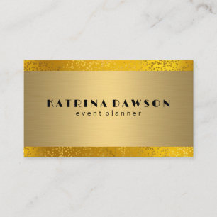 Metallisches Gold Golden Confetti Foil Visitenkarte