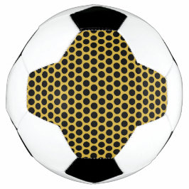 Metallisches Gold im Schwarz-Dot-Stil Fußball