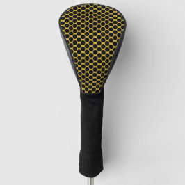 Metallisches Gold im Schwarz-Dot-Stil Golf Headcover