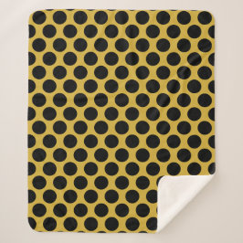 Metallisches Gold im Schwarz-Dot-Stil Sherpadecke