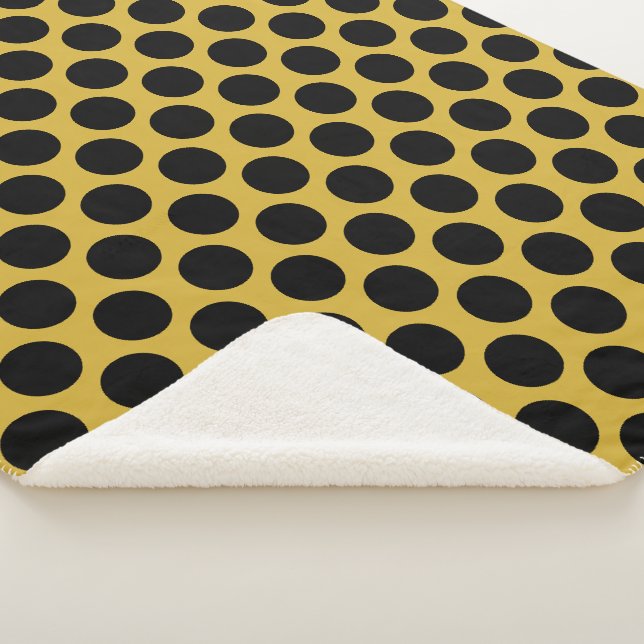 Metallisches Gold im Schwarz-Dot-Stil Sherpadecke (3/4)