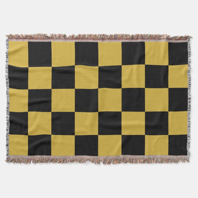 Metallisches Gold im Schwarz-Quadrat-Stil Decke (Vorderseite)
