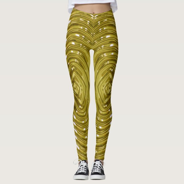 Metallisches Gold - Leggings (Vorderseite)