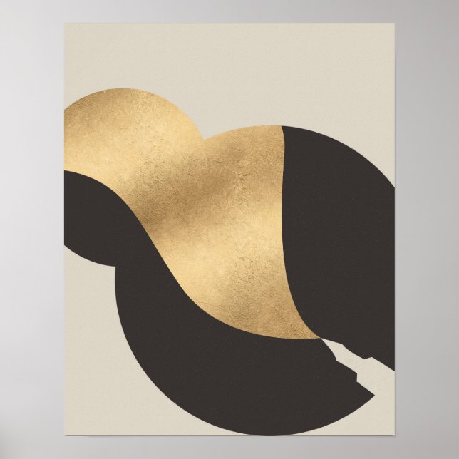 Metallisches Gold Look Fountain Pen & Tinte Art Pr Poster (Vorne)