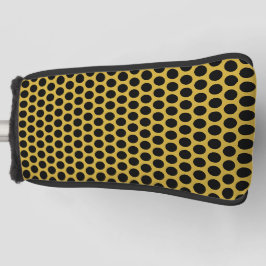 Metallisches Gold mit Black Dot Style Putter Golf Headcover