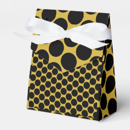 Metallisches Gold mit Black Dot Style Zelt 3x1.5x3 Geschenkschachtel
