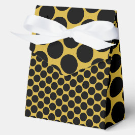 Metallisches Gold mit Black Dot Style Zelt 4x2x5 Geschenkschachtel