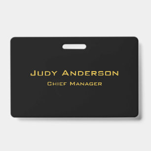 Metallisches Gold & schwarzes professionelles mode Ausweis