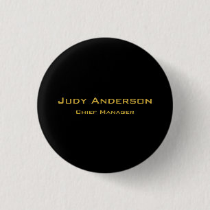 Metallisches Gold & schwarzes professionelles mode Button