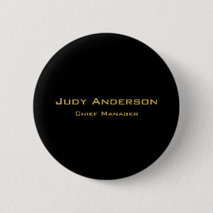 Metallisches Gold & schwarzes professionelles mode Button