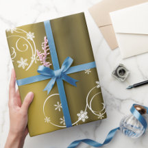 Metallisches Gold, weiße Wirbel Weihnachten