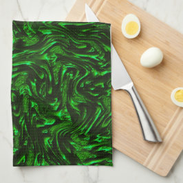 metallisches Grün, texturiert Geschirrtuch