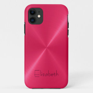 Metallisches Hot-Pink-Edelstahlaussehen Case-Mate iPhone Hülle