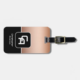 Metallisches Kupfermonogramm Gepäckanhänger