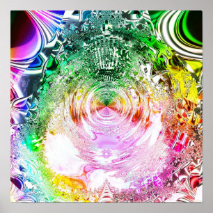 Metallisches Mandelbrot 2b Poster