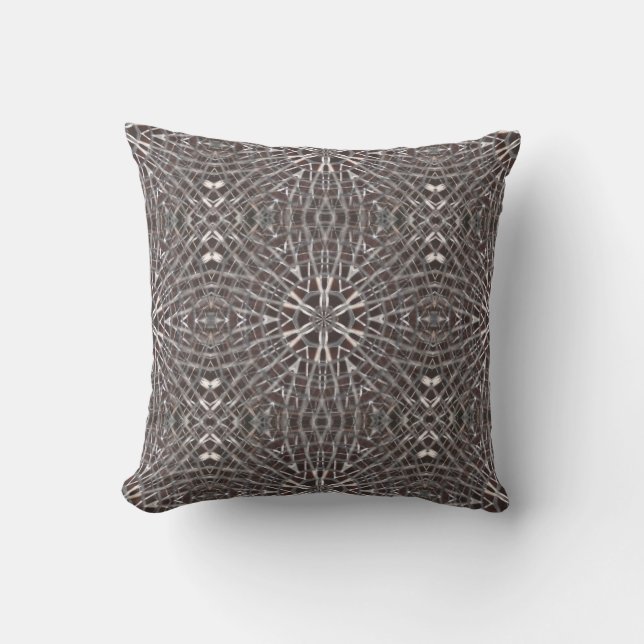 Metallisches Mesh Silver Kissen (Vorderseite)