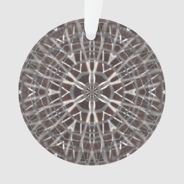 Metallisches Mesh Silver Ornament (Vorderseite)