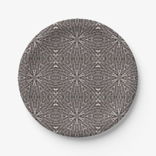 Metallisches Mesh Silver Pappteller