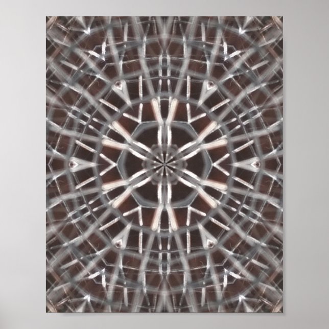 Metallisches Mesh Silver Poster (Vorne)