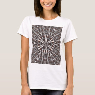 Metallisches Mesh Silver T-Shirt