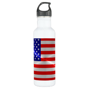 Metallisches Metall der amerikanischen Flagge Trinkflasche