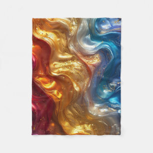 Metallisches Ölteppich Fleece Blanket