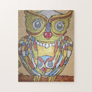 Metallisches Owl-Puzzle