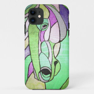 Metallisches Pferd im grünen IPhone-Fall Case-Mate iPhone Hülle