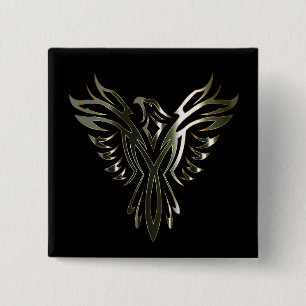 Metallisches Phoenix Button