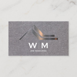 Metallisches Real-Anwesen-Dachlogo Hintergrund Visitenkarte