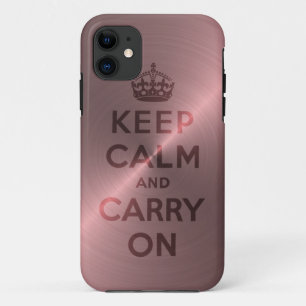 Metallisches Rosa behalten Ruhe und machen weiter iPhone 11 Hülle