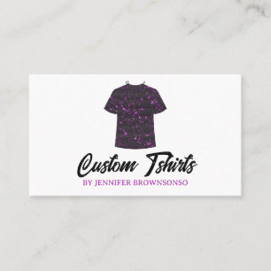 Metallisches Rosa T-Shirt Druck Kleidung Bekleidun Visitenkarte